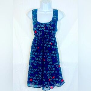 No Boundaries Summer dress sleeveless tie back LG smock back polyester